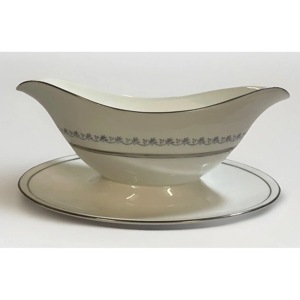 Royal Doulton Tiara H4915 Gravy Boat with Attached Under Plate Replacement Piece